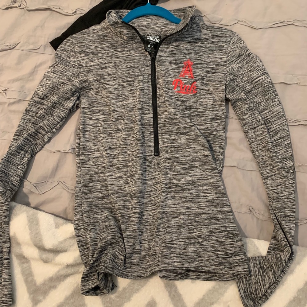 ANGELS half zip pullover PINK/victorias secret